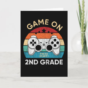 Game On 2nd Grade Video Game Back to School Gamer Karte