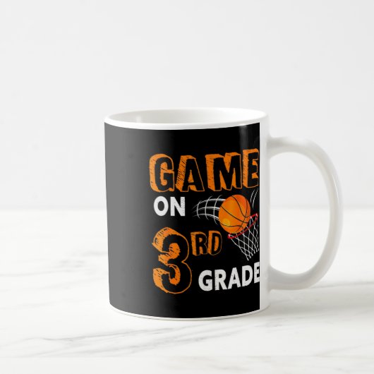 Game On 3rd Grade Bysketbyll Byck To School Fun Gi Kaffeetasse (Rechts)