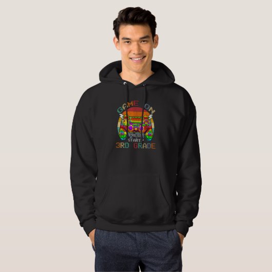 Game On 3rd Grade Second Grade Gamer Back to Schoo Hoodie (Vorne ganz)