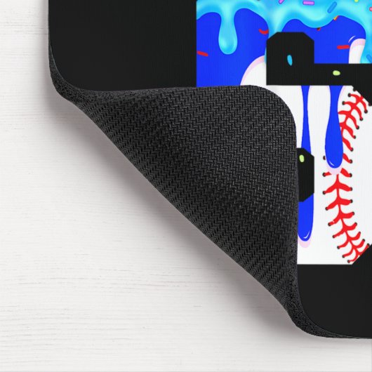 Game On 67 Baseball Drip Six Seven Meme 6 7 Birthd Mousepad (Ecke)