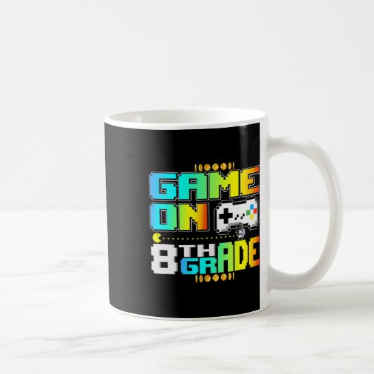 Game On 8th Grade Gaming Video Gamer zurück zu Sch Kaffeetasse (Rechts)