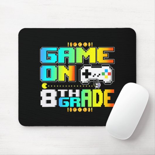 Game On 8th Grade Gaming Video Gamer zurück zu Sch Mousepad (Mit Mouse)