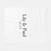 Game on add couple name wedding party place city g fleecedecke (Vorderseite (Horizontal))