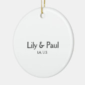 Game on add couple name wedding party place city g keramik ornament (Links)