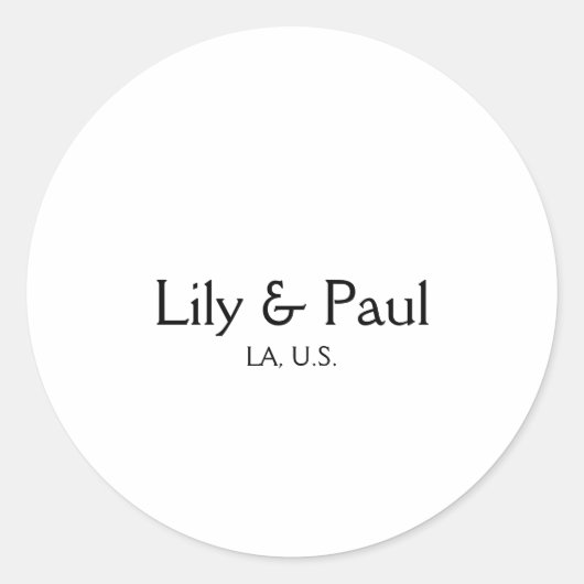 Game on add couple name wedding party place city g runder aufkleber (Vorderseite)