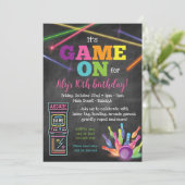 Game On Arcade Pizza Party Einladung (Stehend Vorderseite)