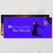 Game On! Basketball ✡ Bar Mitzvah Einladung (Vorne/Hinten)