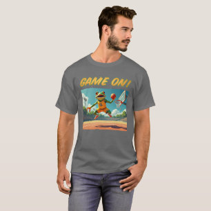 Game On Basketball Frog Männer grauer T - Shirt