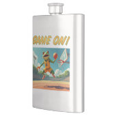 Game On Basketball Frosch Edelstahlflasche Flachmann (Links)