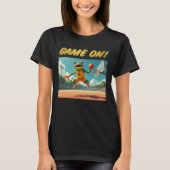 Game On Basketball Frosch Frauen schwarzer T - Shi T-Shirt (Vorderseite)