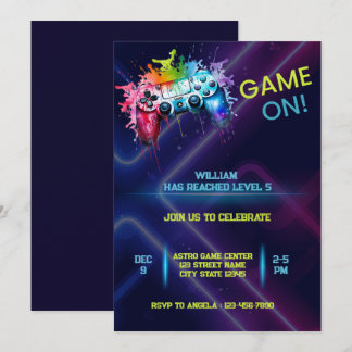 Game On Birthday Einladung
