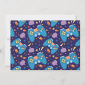 Game On Birthday Gaming Video Party Foto Einladung (Rückseite)