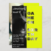 Game On Birthday Personalisiert Gamer Level Up Einladung (Vorne/Hinten)