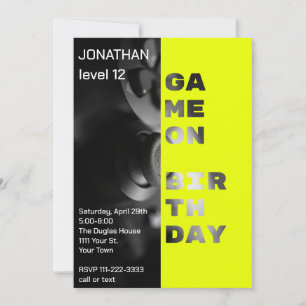 Game On Birthday Personalisiert Gamer Level Up Einladung