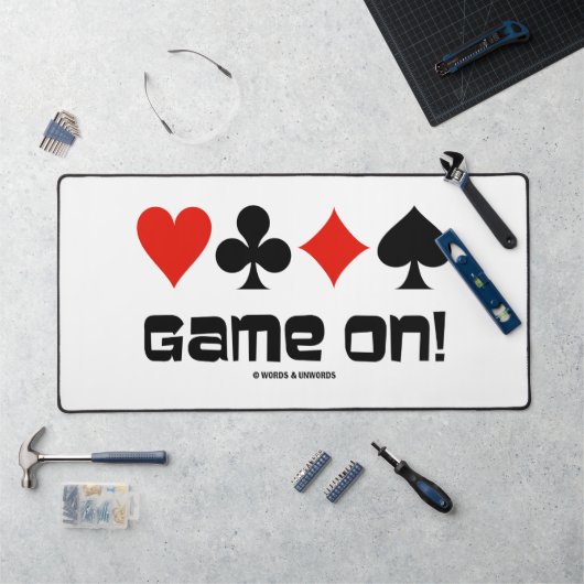 Game On! Bridge Attitude mit vier Karten Anzügen Schreibtischunterlage (Arbeitsplatz)