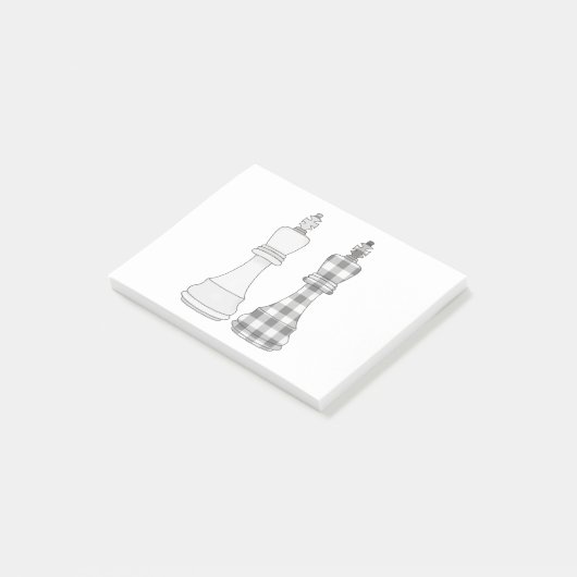 Game On Chess Post-it Klebezettel (angewinkelt)