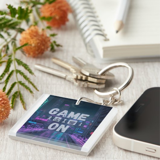 Game on chess schlüsselanhänger (Vorderseite rechts)