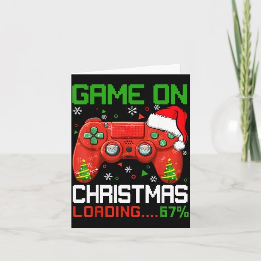 Game On Christmas Loading 67% Funny 6 7 Meme Xmas  Karte (Vorderseite)