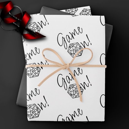 Game On Classic Tabletten | PnP Roleplayer Dice Geschenkpapier Set