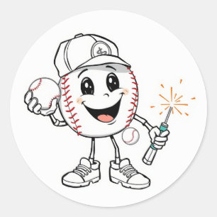 Game On! Das ultimative SportMaskottchen: Bash the Runder Aufkleber