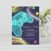 Game On Einladung (Stehend Vorderseite)