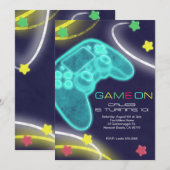 Game On Einladung (Vorne/Hinten)