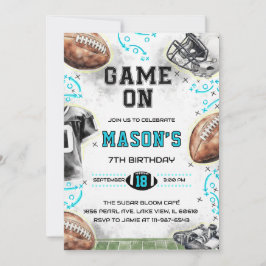 Game On Football Birthday Party Invitation Einladung