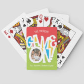 Game ON! Foto Niedlich und farbenfroh Spielkarten (Rückseite)