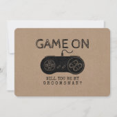 Game On - Funny Gamer Trauzeuge oder Trauzeuge Einladung (Vorderseite)