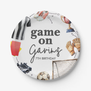 Game On Fußball-Geburtstag Pappteller