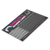 Game On Gaming Neon Pink Rewards Chart Personalisi Notizblock (angewinkelt)