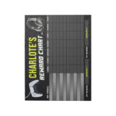 Game On Gaming Yellow Rewards Chart Personalisiert Notizblock (Rotiert)