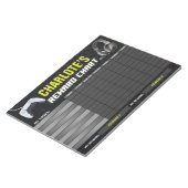 Game On Gaming Yellow Rewards Chart Personalisiert Notizblock (angewinkelt)