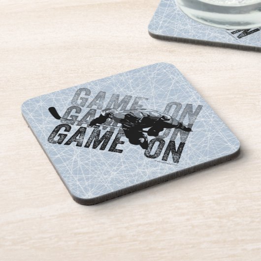 Game On (Hockey) Getränkeuntersetzer (Linke Seite)