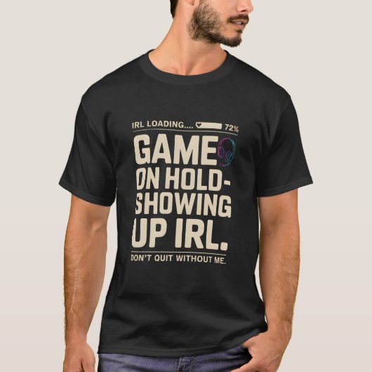 Game On Hold – Showing Up IRL (Neon Headset) T-Shirt (Vorderseite)
