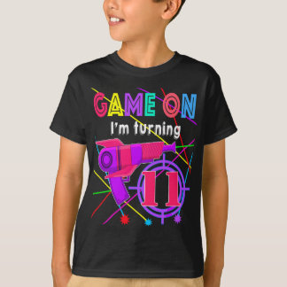 Game On I'm Turn 9 Jahre Boy Laser Tag Geburtstag T-Shirt