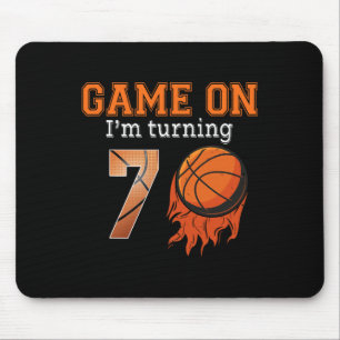 Game-on I'm Turning 7 Bysketbyll 7. Geburtstag Jun Mousepad