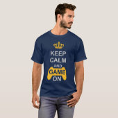 Game On Keep Calm retro T-Shirt (Vorne ganz)