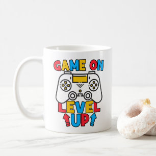Game On Level Up Funny Birthday Boy Gaming Lover Kaffeetasse