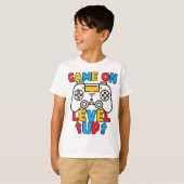 Game On Level Up Funny Birthday Boy Gaming Lover T-Shirt (Vorne ganz)