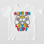Game On Level Up Funny Birthday Boy Gaming Lover T-Shirt<br><div class="desc">Lustige Sprüche "Game On Level Up" Funny Video Game Birthday Gaming buntes Design. Dieses lustige Gaming-Angebot ist perfekt für alle,  die Lieben haben,  Videospiele auf Konsole oder PC zu spielen.</div>
