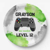 Game On Level Up Gamer Birthday Party Paper Teller (Vorderseite)