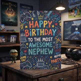 Game On! Neffe hat Geburtstag Karte