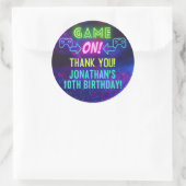GAME ON! Neon Gaming Sticker – Jonathan’s 10th Bir (Tasche)