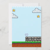 Game On! Pixel Block Game Birthday Einladung (Rückseite)