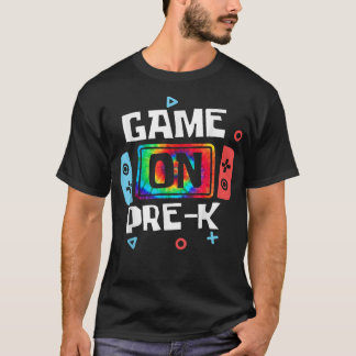 Game On PreK Back to School Gefärbte Krawatte Vide T-Shirt
