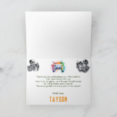 Game On Skull - Videospiel Geburtstag Dankeskarte (Innenseite)