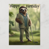 Game On: Sloth Golf Player, Postkarte (Vorderseite)