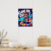 Game On Vater Couch Gaming Digital Print Poster (Küche)