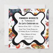 Game On! Video Boy's Gaming Geburtstag Einladung (Rückseite)